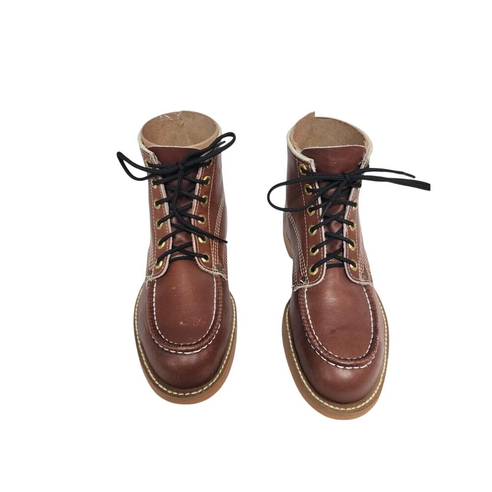 NEW DEAD STOCK VINTAGE IRON AGE STEEL TOE BOOTS SZ 7.5 E Wide MADE IN USA